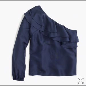 ✨NWT✨ J. Crew Silk One Shoulder Top